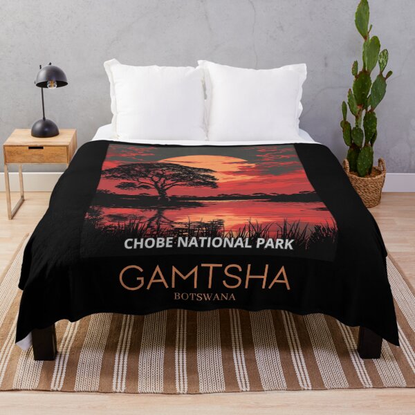 Item preview, A Pop Art Travel Print of Chobe National Park in Gamtsha - Botswana designed and sold by StudioRedKoala.