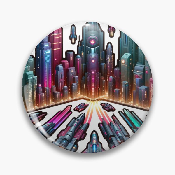 Item preview,  Vibrant Neon Cybercity Art Sticker Volume 2 designed and sold by mymagicstoreus.