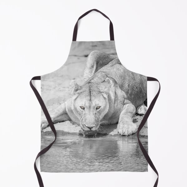 Item preview, Wary Lion Drinking Tanzania Africa designed and sold by PhotoArt by Joan Carroll.