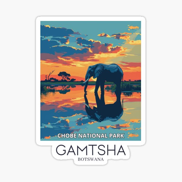 Vista previa del artículo con la obra «Chobe National Park in Gamtsha - Botswana», diseñado y vendido por StudioRedKoala.