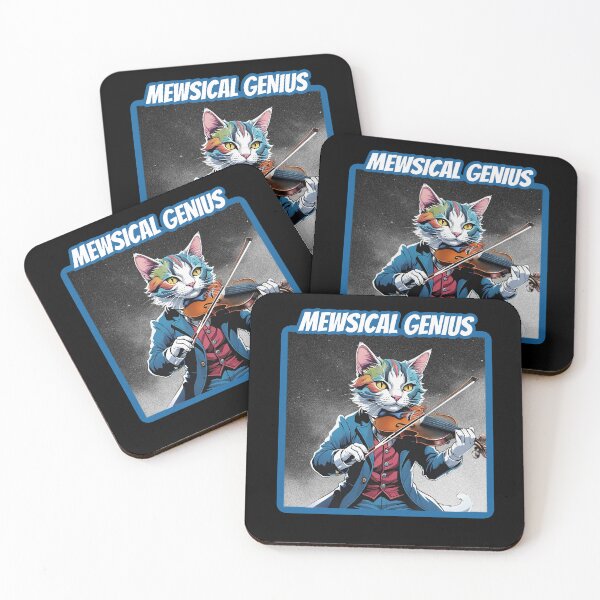 Item preview, Funny cute cat playing violin. Classical music violinist. designed and sold by Unitepeople.