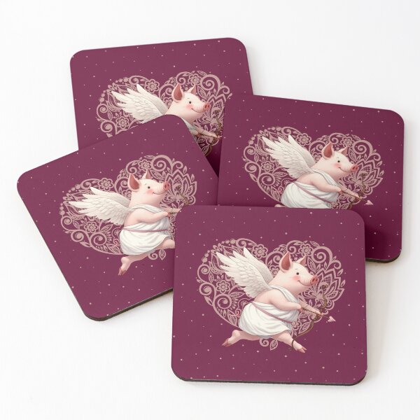 Item preview, Cupid flying pig designed and sold by FatBirdie.