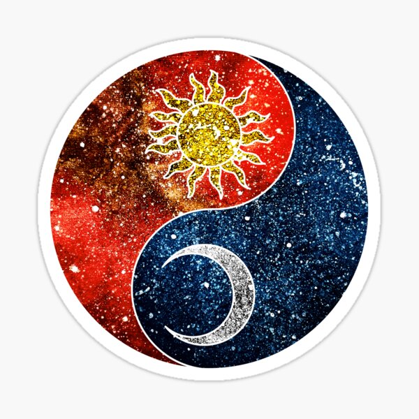 Artikel-Vorschau von Kosmische Sonne und Mond – Yin- und Yang-Version, designt und verkauft von SilverFantasy.