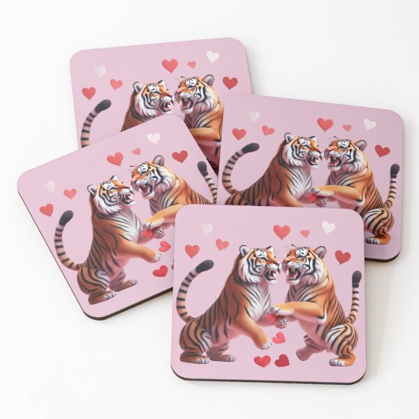 Item preview, Couple Tigers  Love Heart designed and sold by BotunPeony.