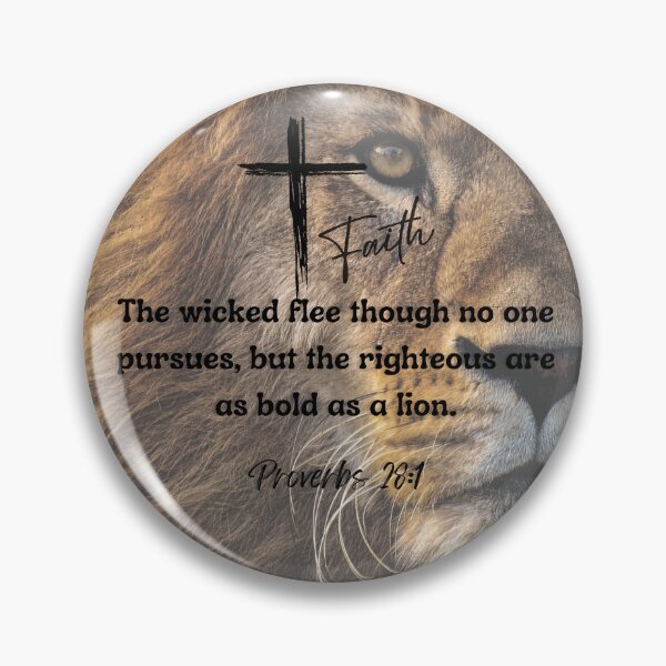 Item preview, Proverbs 28:1 The Righteous are as Bold as a Lion - Share Your Faith designed and sold by Rtim1230.