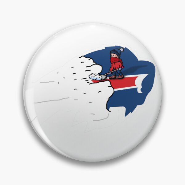 Item preview, Snowstorm Buffalo Bills Logo - Blue, Red, & Blizzard designed and sold by YonderAndBeyond.