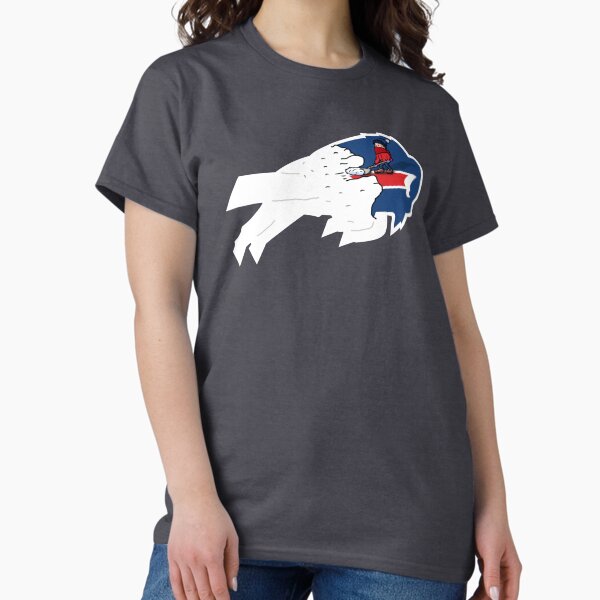 Vista previa del artículo con la obra «Logotipo de Snowstorm Buffalo Bills: azul, rojo y ventisca», diseñado y vendido por YonderAndBeyond.
