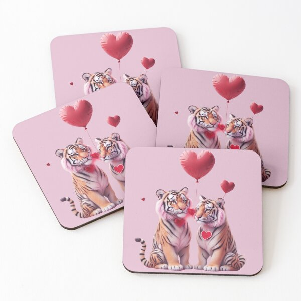 Item preview, Couple Tigers  Love Heart designed and sold by BotunPeony.