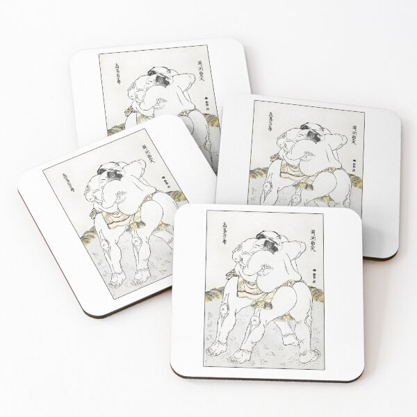 Item preview, Japanese Sumo Wrestlers Wrestling with Japanese Characters designed and sold by kylmllr101684.