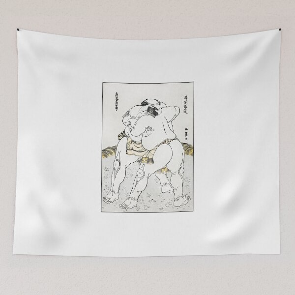Item preview, Japanese Sumo Wrestlers Wrestling with Japanese Characters designed and sold by kylmllr101684.