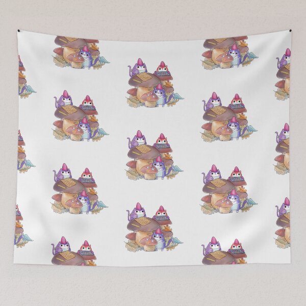 Item preview, Baking Cookies in the Magical Mushroom Forest Kittens Gnomes designed and sold by BarbaraMT.