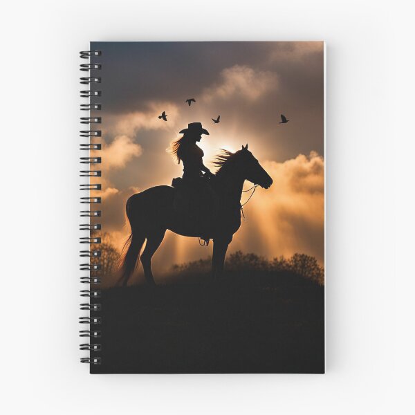 Item preview, Country Western Cowgirl and Horse in the Sunset with Wind designed and sold by Stephanie Laird.