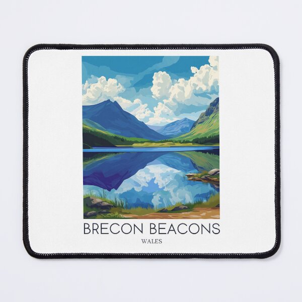 Item preview, A Pop Art Travel Print of Breacon Beacons - Wales  designed and sold by StudioRedKoala.