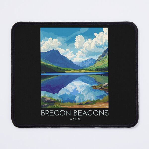 Item preview, A Pop Art Travel Print of Breacon Beacons - Wales  designed and sold by StudioRedKoala.
