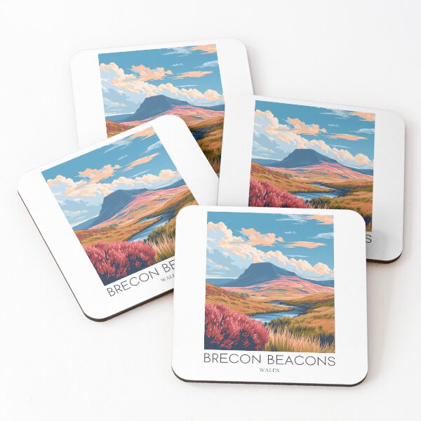 Item preview, A Pop Art Travel Print of Breacon Beacons - Wales  designed and sold by StudioRedKoala.