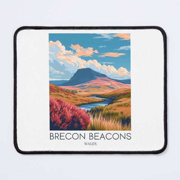 Item preview, A Pop Art Travel Print of Breacon Beacons - Wales  designed and sold by StudioRedKoala.