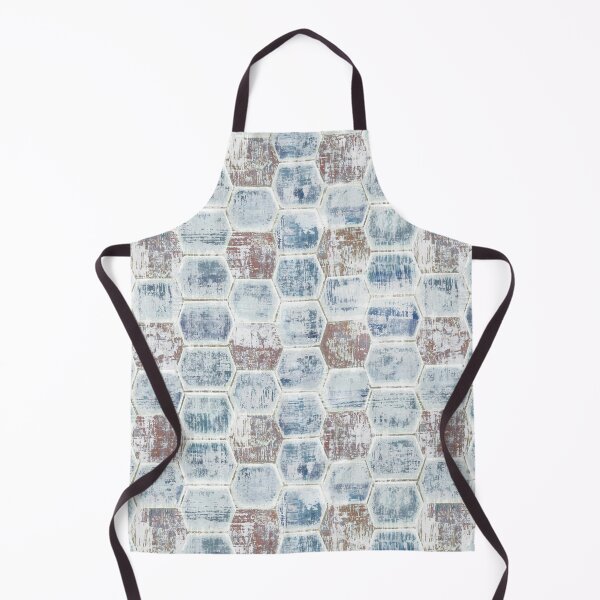 Item preview, Geometric distressed hexagon gray designed and sold by Alessandro Remo Mazzoni Remotextiles.