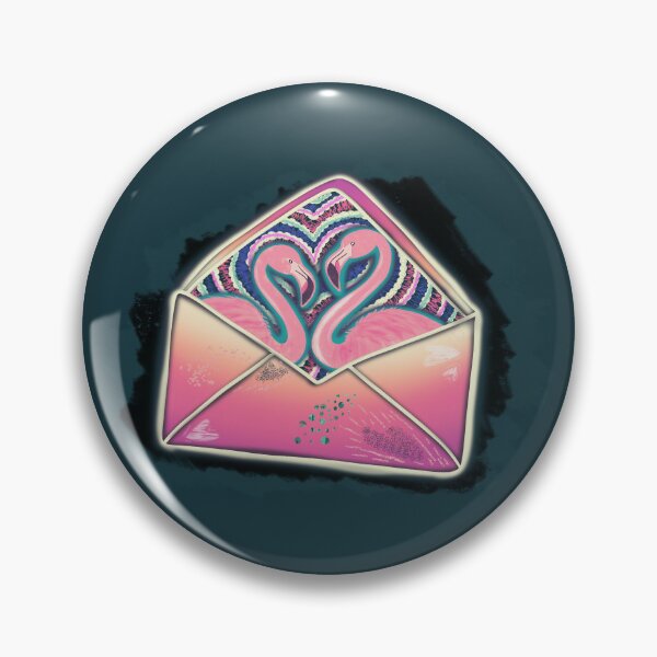 Item preview, Synthwave Flamingo Love Notes designed and sold by AdriaCaps Art & Design.