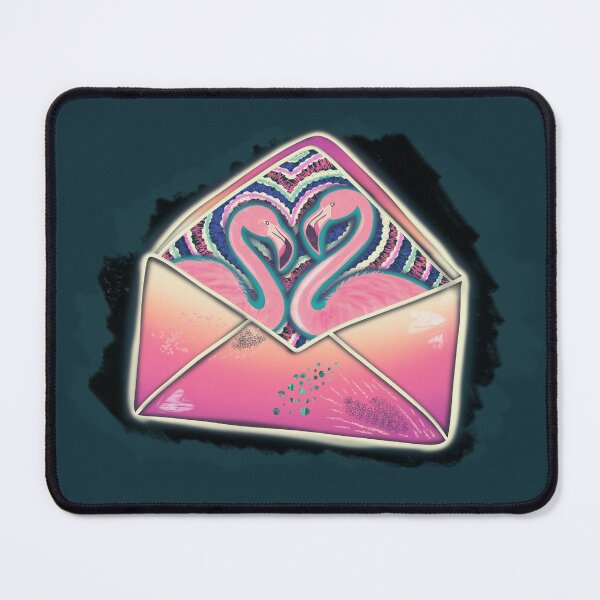 Item preview, Synthwave Flamingo Love Notes designed and sold by AdriaCaps Art & Design.