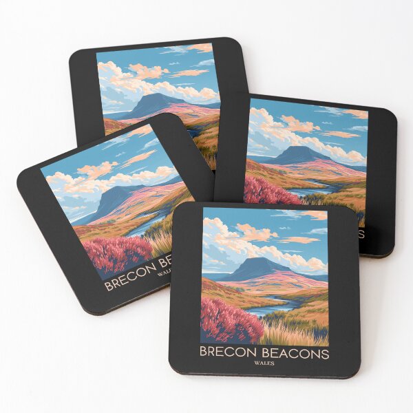 Item preview, A Pop Art Travel Print of Breacon Beacons - Wales  designed and sold by StudioRedKoala.