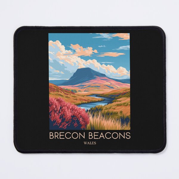 Item preview, A Pop Art Travel Print of Breacon Beacons - Wales  designed and sold by StudioRedKoala.