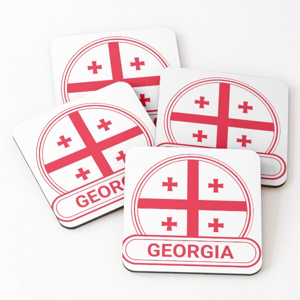 Item preview, Georgia Country Badge - Georgia Flag designed and sold by chrisrivait.