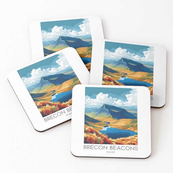 Item preview,  A Pop Art Travel Print of Breacon Beacons - Wales  designed and sold by StudioRedKoala.