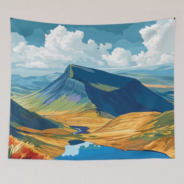 Item preview,  A Pop Art Travel Print of Breacon Beacons - Wales  designed and sold by StudioRedKoala.