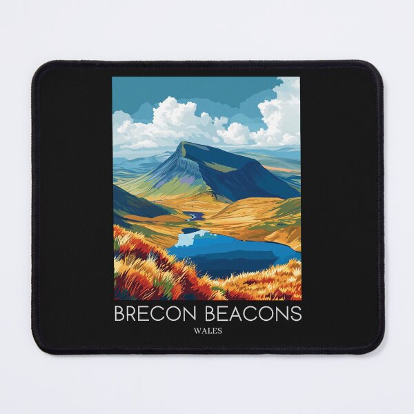 Item preview, A Pop Art Travel Print of Breacon Beacons - Wales  designed and sold by StudioRedKoala.