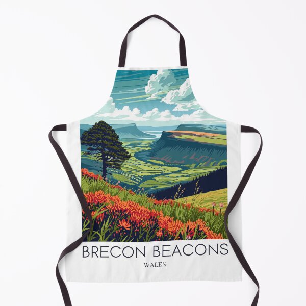Item preview, A Pop Art Travel Print of Breacon Beacons - Wales  designed and sold by StudioRedKoala.