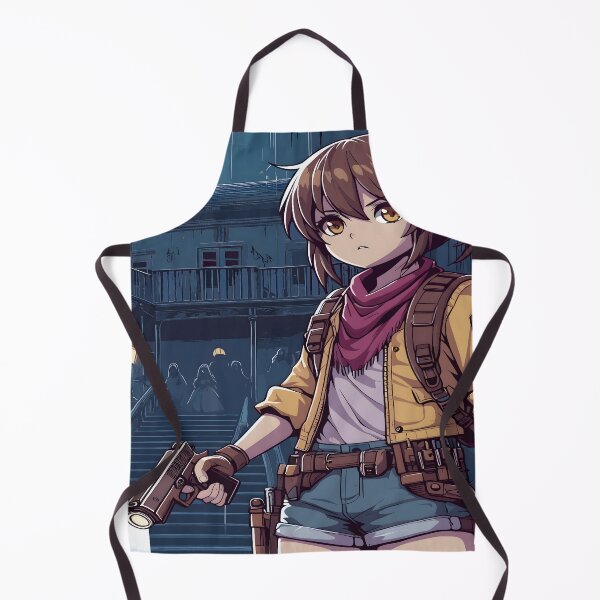 Item preview, Anime Girl With A Gun Desk Mat, Mouse Pad, Bath Mat, Tapestry designed and sold by KitonicTees.