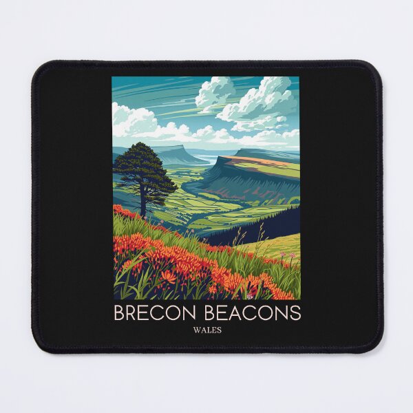 Item preview, A Pop Art Travel Print of Breacon Beacons - Wales  designed and sold by StudioRedKoala.