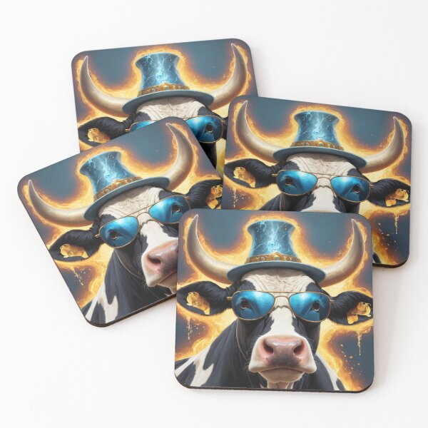 Item preview, The mysterious cow is wearing sunglasses designed and sold by Great-store4U.