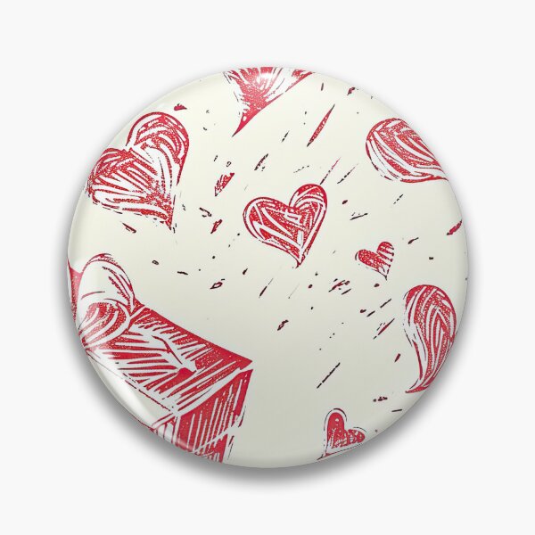 Item preview, Valentines Day vintage style linocut postcard with cupid and hearts designed and sold by dvoevnore.