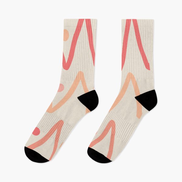 Item preview, Playful Lines and Circles in Peach & Beige designed and sold by ara-designs.
