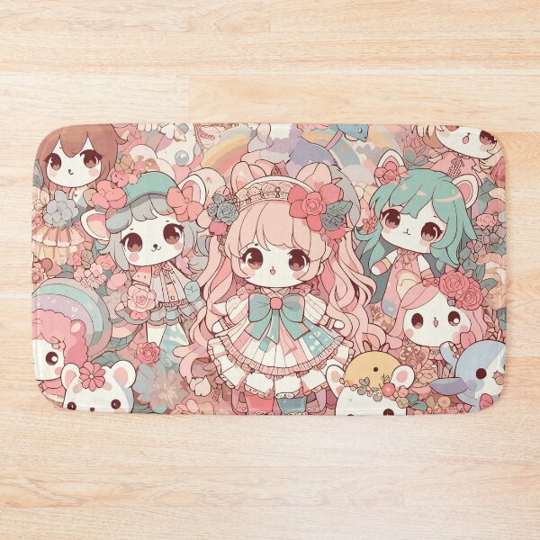 Item preview, Anime Girl Desk Mat, Bath Mat, Mouse Pad designed and sold by KitonicTees.