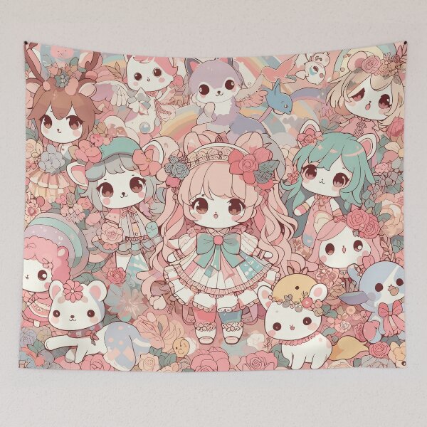 Item preview, Anime Girl Desk Mat, Bath Mat, Mouse Pad designed and sold by KitonicTees.