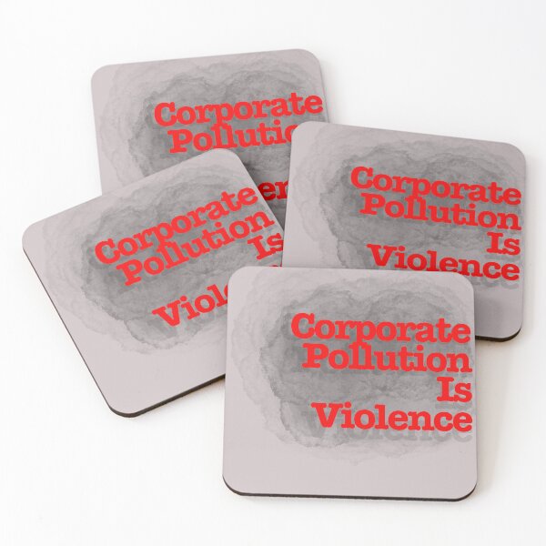 Item preview, Corporate Pollution is Violence Text with Smog - Activism designed and sold by jolabrese.