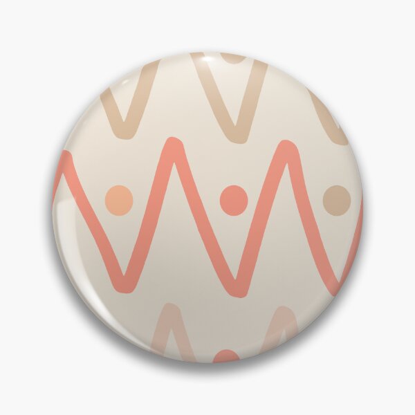 Item preview, Playful Lines and Circles in Pink, Brown & Peach on Beige designed and sold by ara-designs.