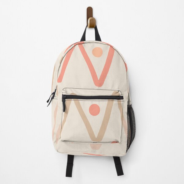 Item preview, Playful Lines and Circles in Pink, Brown & Peach on Beige designed and sold by ara-designs.