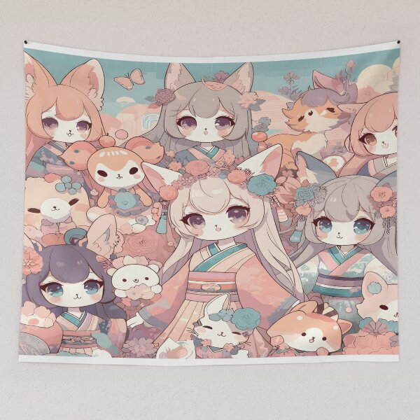 Item preview, Anime Girl Desk Mat, Mouse Pad, Bath Mat designed and sold by KitonicTees.