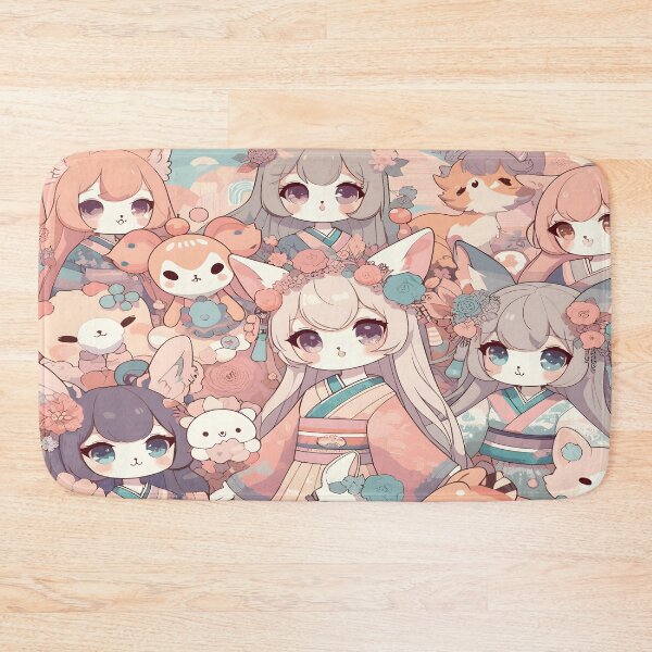 Item preview, Anime Girl Desk Mat, Mouse Pad, Bath Mat designed and sold by KitonicTees.