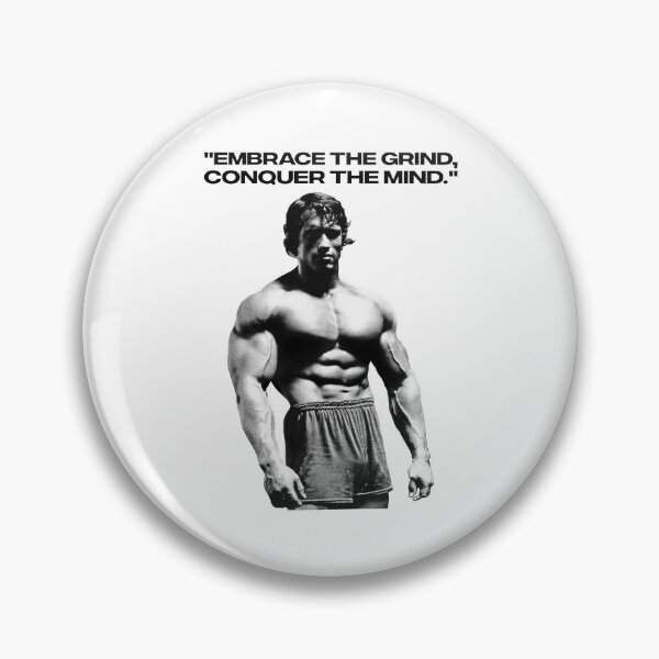 Item preview, Stoic Quote "Embrace the grind, conquer the mind." Arnold. schwarzenegger Fan art designed and sold by HuzaifaNaveedh.