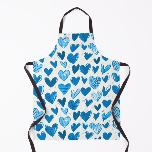 Item preview, Cerulean Crush: Sapphire Blue Scribbled Hearts designed and sold by ColorfulVanilla.
