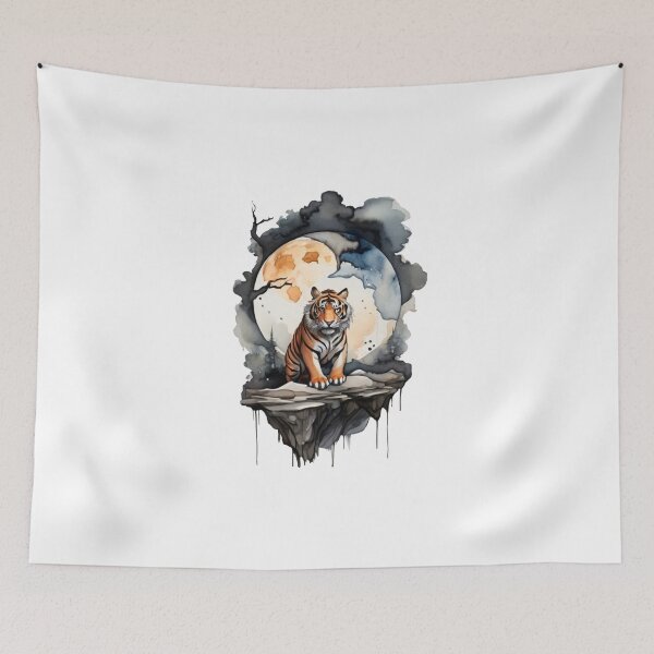 Item preview,  cute tiger on flying island designed and sold by Karaz's Animal Kingdom.