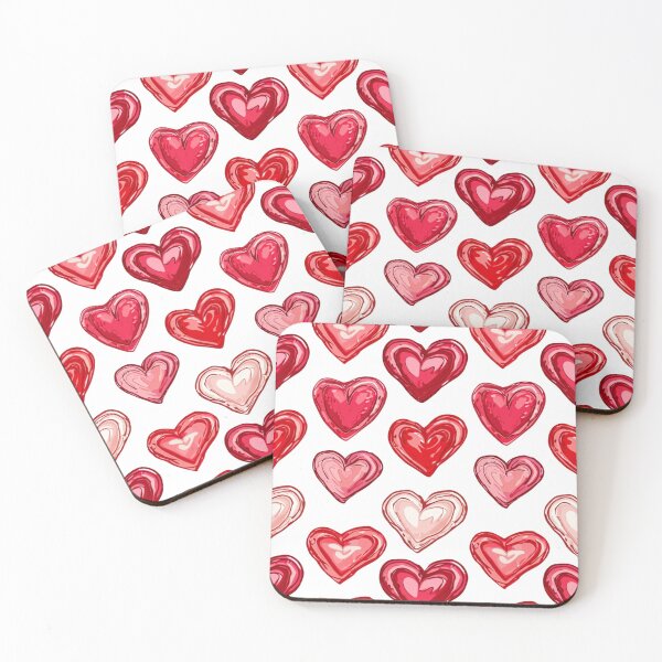 Item preview, Candy Apple Heart Crush: Lustrous Red Doodles designed and sold by ColorfulVanilla.