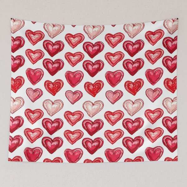 Item preview, Candy Apple Heart Crush: Lustrous Red Doodles designed and sold by ColorfulVanilla.