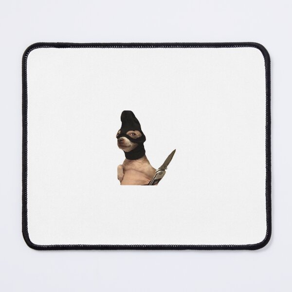 Item preview, Meme dog with knife, designed and sold by stickersbyauds.