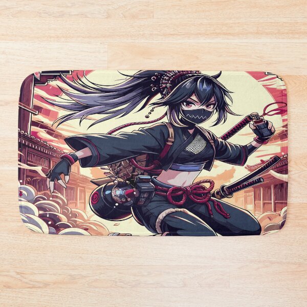 Item preview, Anime Girl Desk Mat Mouse Pad Bath Mat designed and sold by KitonicTees.