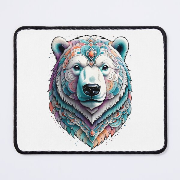 Item preview, A cute polar bear with beautiful flowers in Chinese style designed and sold by DADA635.
